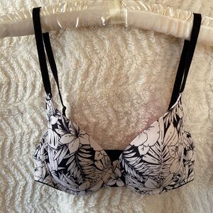 Lined, underwire, push-up bra ~ PINK, 34C